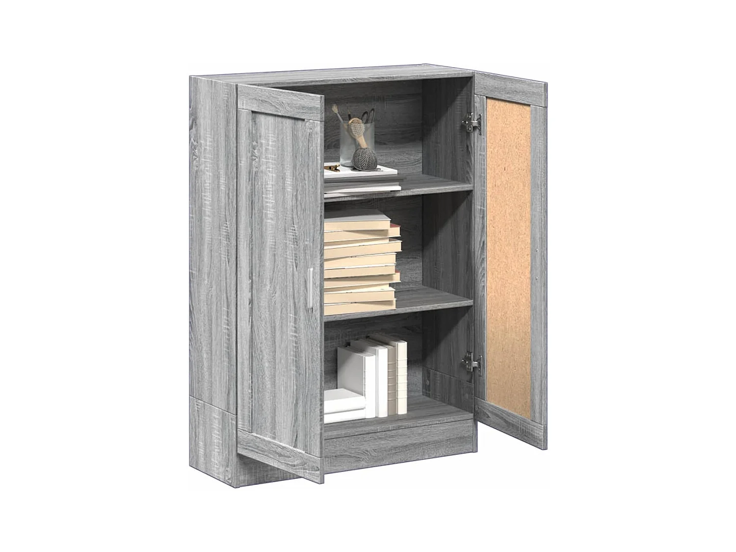 Bibliothèque sonoma gris 82,5x30,5x115 cm bois d'ingénierie