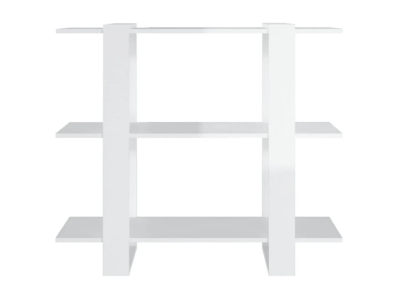 Bibliothèque/Séparateur de pièce Blanc brillant 100x30x87 cm