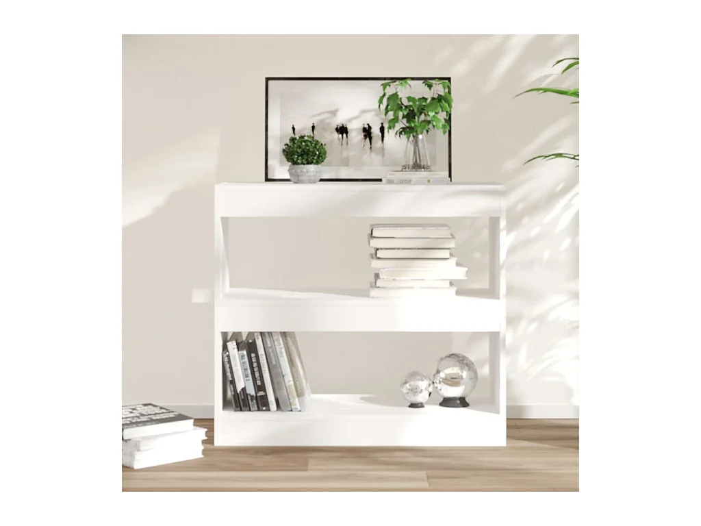 Bibliothèque/Séparateur de pièce Blanc 80x30x72 cm