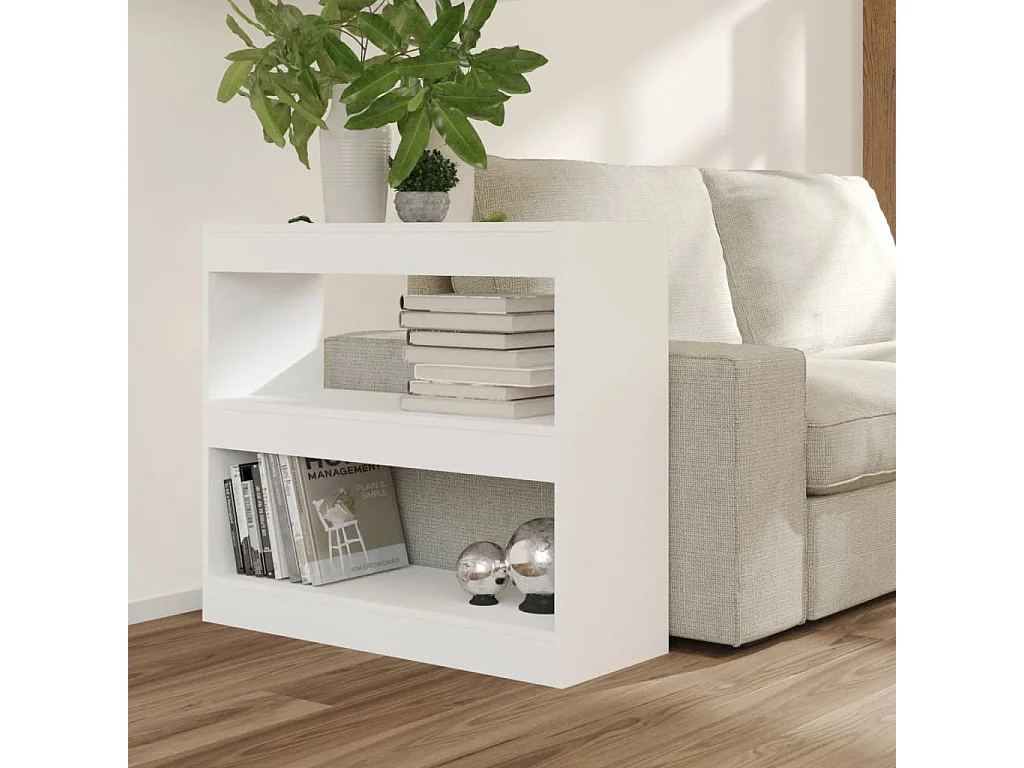 Librería/Separador de ambientes Blanco 80x30x72 cm