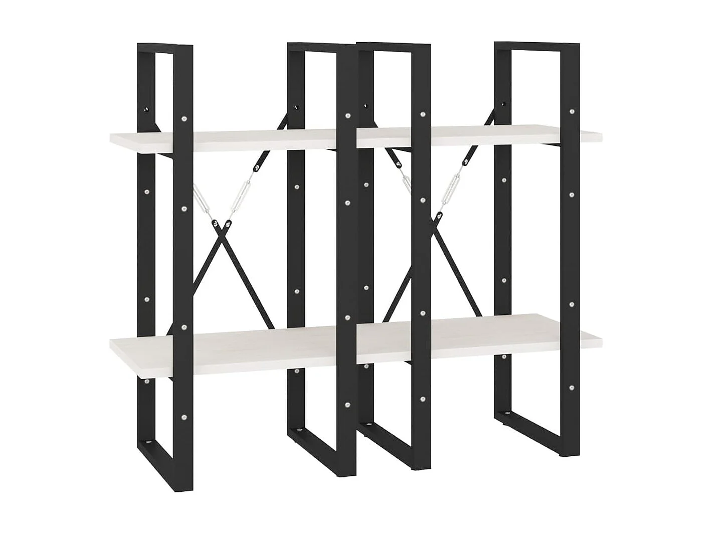 Bibliothèque à 4 niveaux blanc 40x30x140 cm bois de pin massif