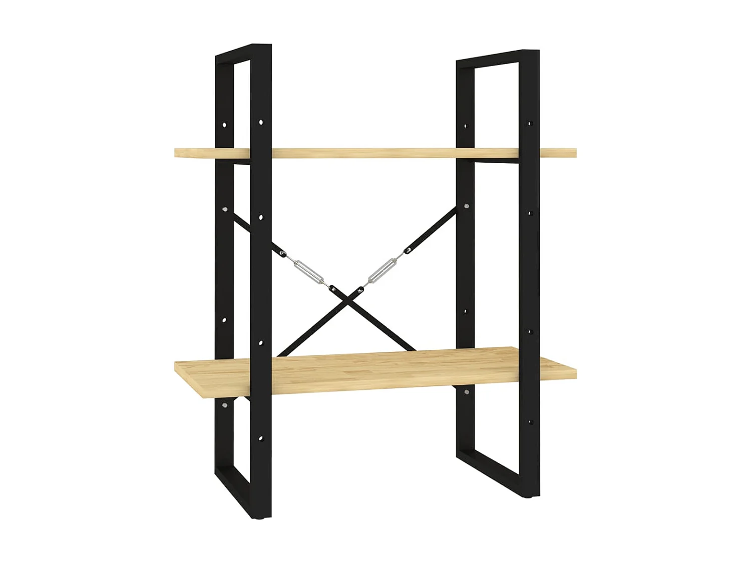 Boekenkast met 2 niveaus 60x30x70 cm Massief grenenhout