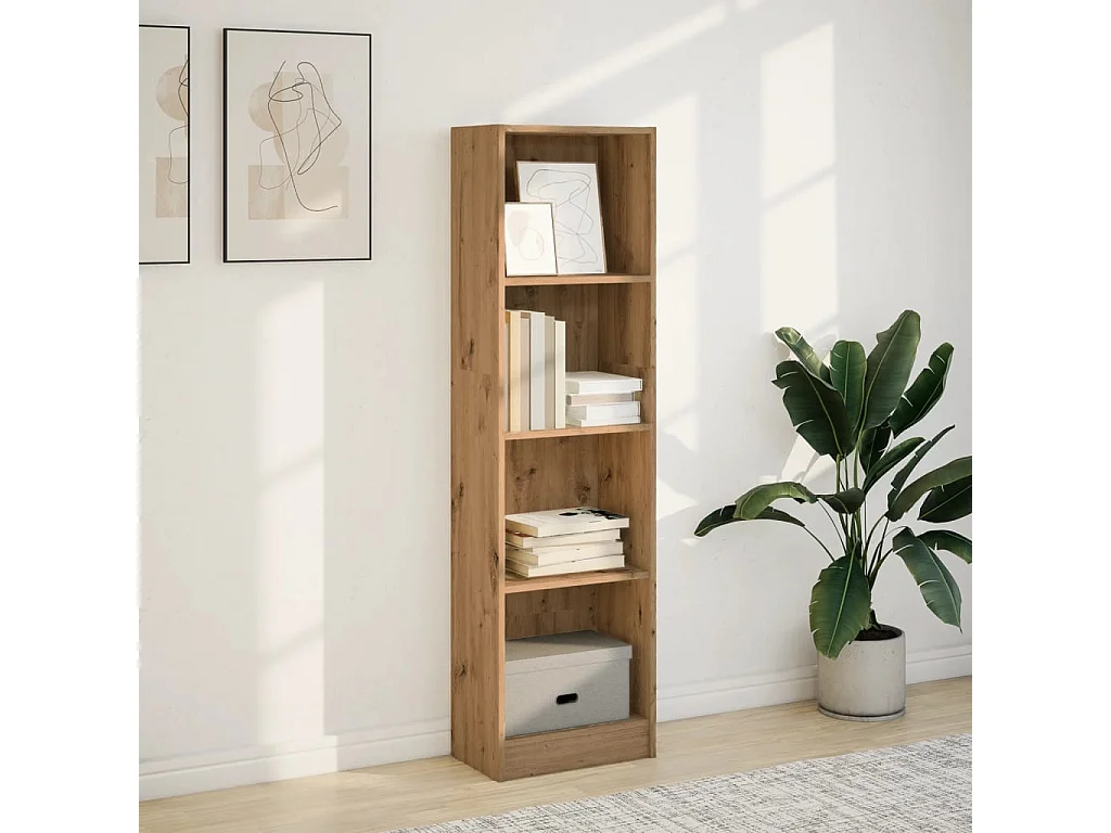 Handgefertigtes Bücherregal aus Eichenholz 40x24x143 cm