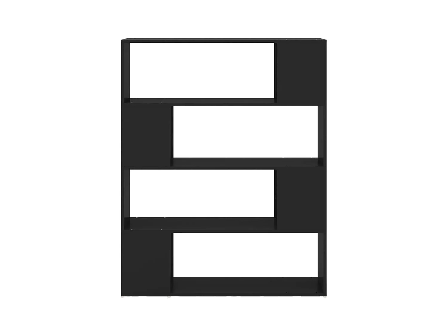 Bibliothèque/Séparateur de pièce Noir 100x24x124 cm