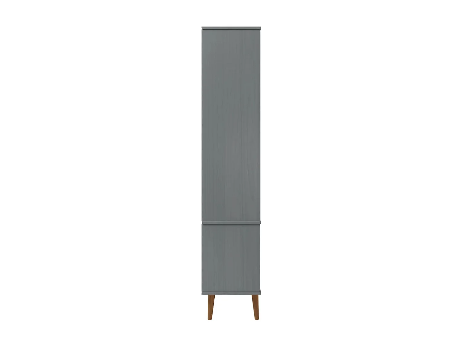 Armoire à vitrine MOLDE Gris 90x35x175 cm Bois de pin massif