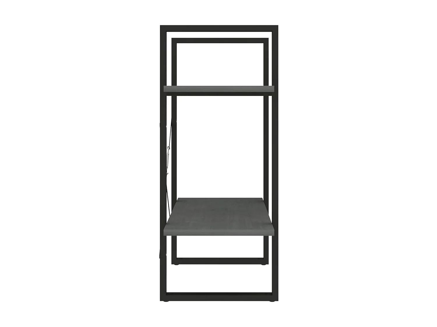 Bibliothèque à 2 niveaux Gris 60x30x70 cm Bois de pin massif