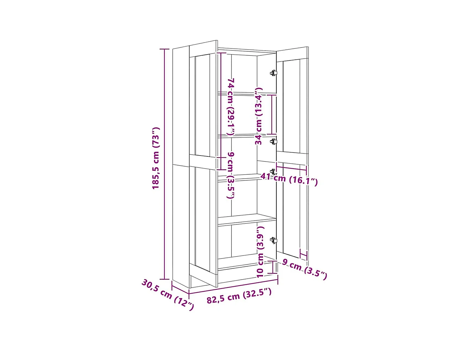 Bibliothèque Chêne sonoma 82,5x30,5x185,5 cm Bois d'ingénierie