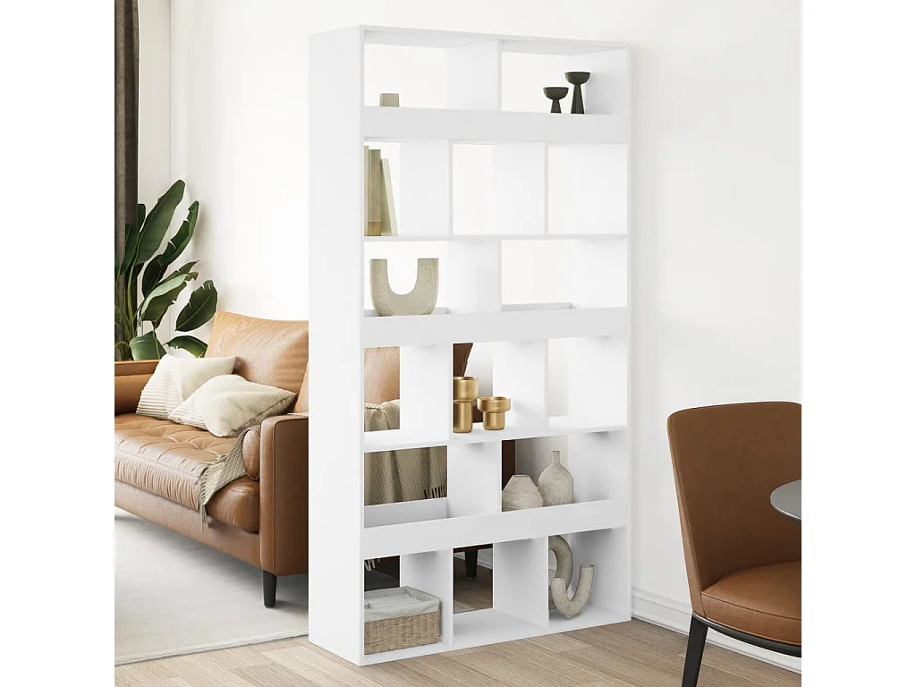 Tabique divisorio blanco 100x33x187,5 cm madera contrachapada