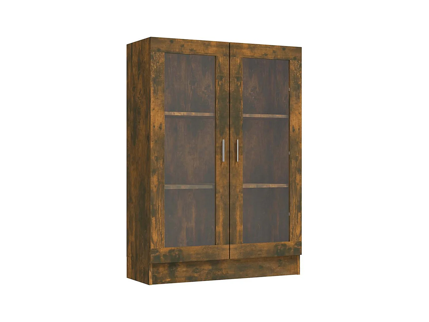 Armoire à vitrine Chêne fumé 82,5x30,5x115 cm Bois d'ingénierie