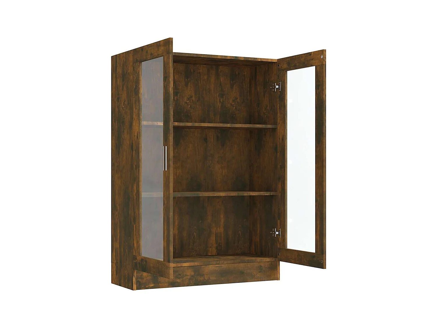 Armoire à vitrine Chêne fumé 82,5x30,5x115 cm Bois d'ingénierie