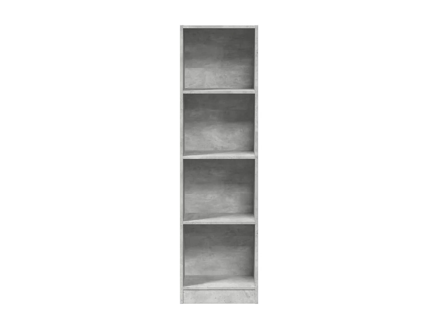 Librería de hormigón gris 40x24x143 cm madera de ingeniería