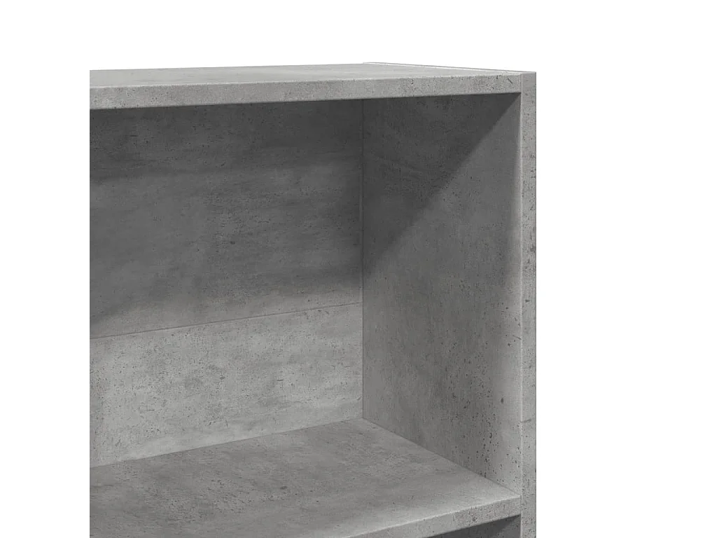 Librería de hormigón gris 40x24x143 cm madera de ingeniería