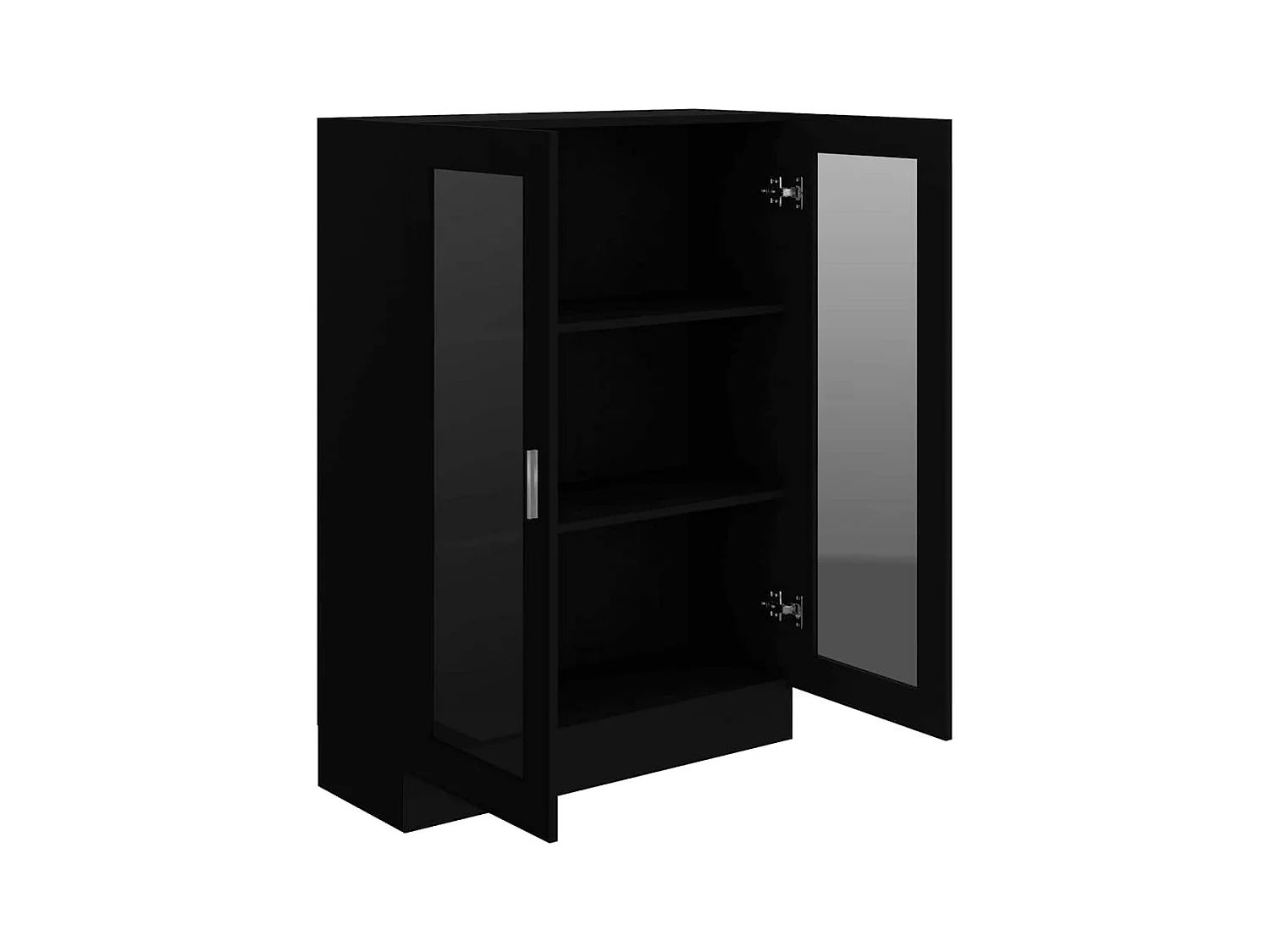 Armoire à vitrine Noir 82,5x30,5x115 cm Bois d'ingénierie