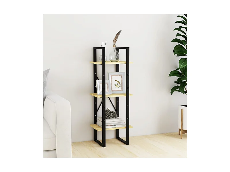 Bibliothèque à 3 niveaux 40x30x105 cm Bois de pin massif