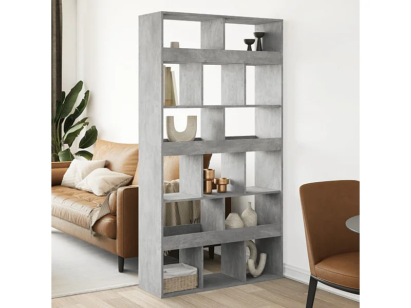 Parete divisoria in legno ingegnerizzato grigio cemento