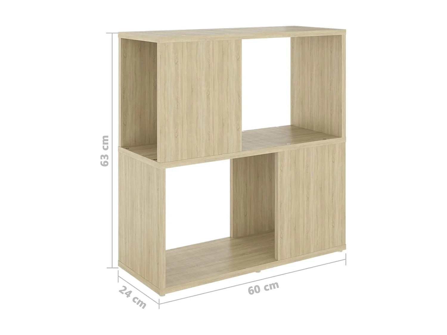 Bibliothèque Chêne sonoma 60x24x63 cm bois d'ingénierie