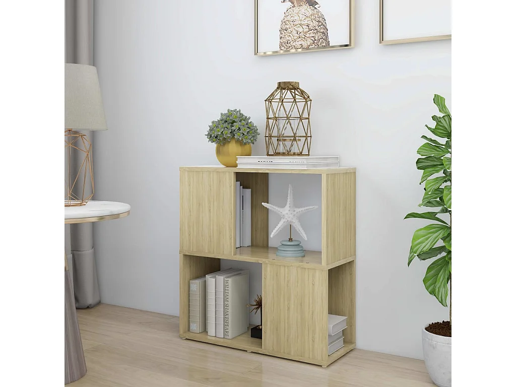 Bibliothèque Chêne sonoma 60x24x63 cm bois d'ingénierie