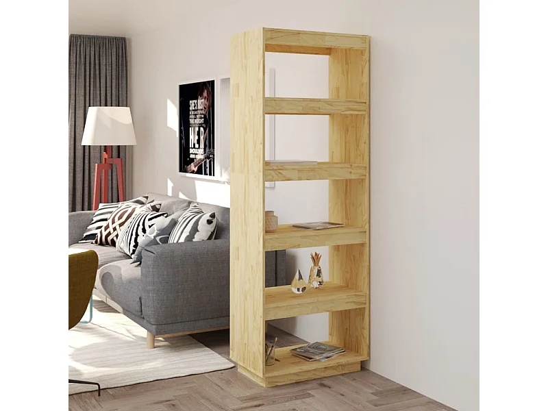 Bibliothèque/Séparateur de pièce 60x35x167 cm pin massif