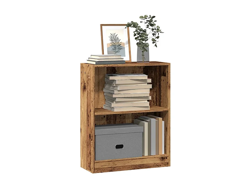 Bibliothèque vieux bois 60x24x76 cm bois d'ingénierie