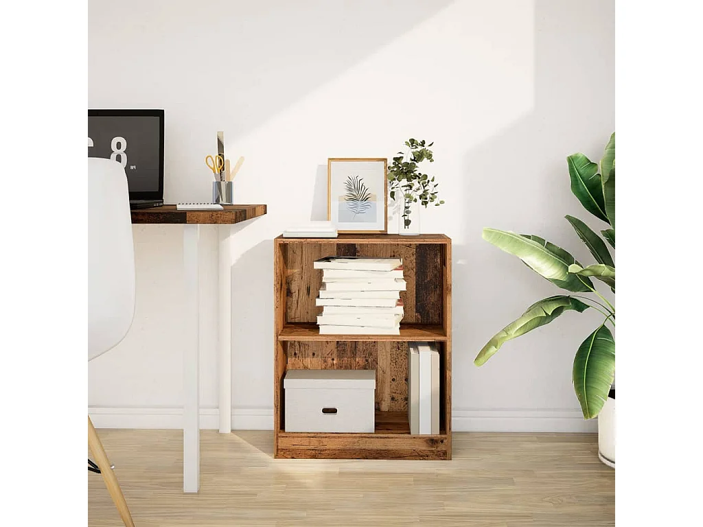 Bibliothèque vieux bois 60x24x76 cm bois d'ingénierie