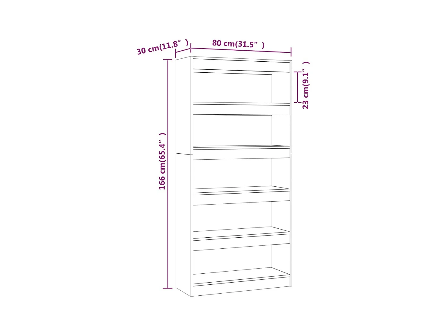 Bibliothèque/Séparateur de pièce Sonoma gris Bois d'ingénierie