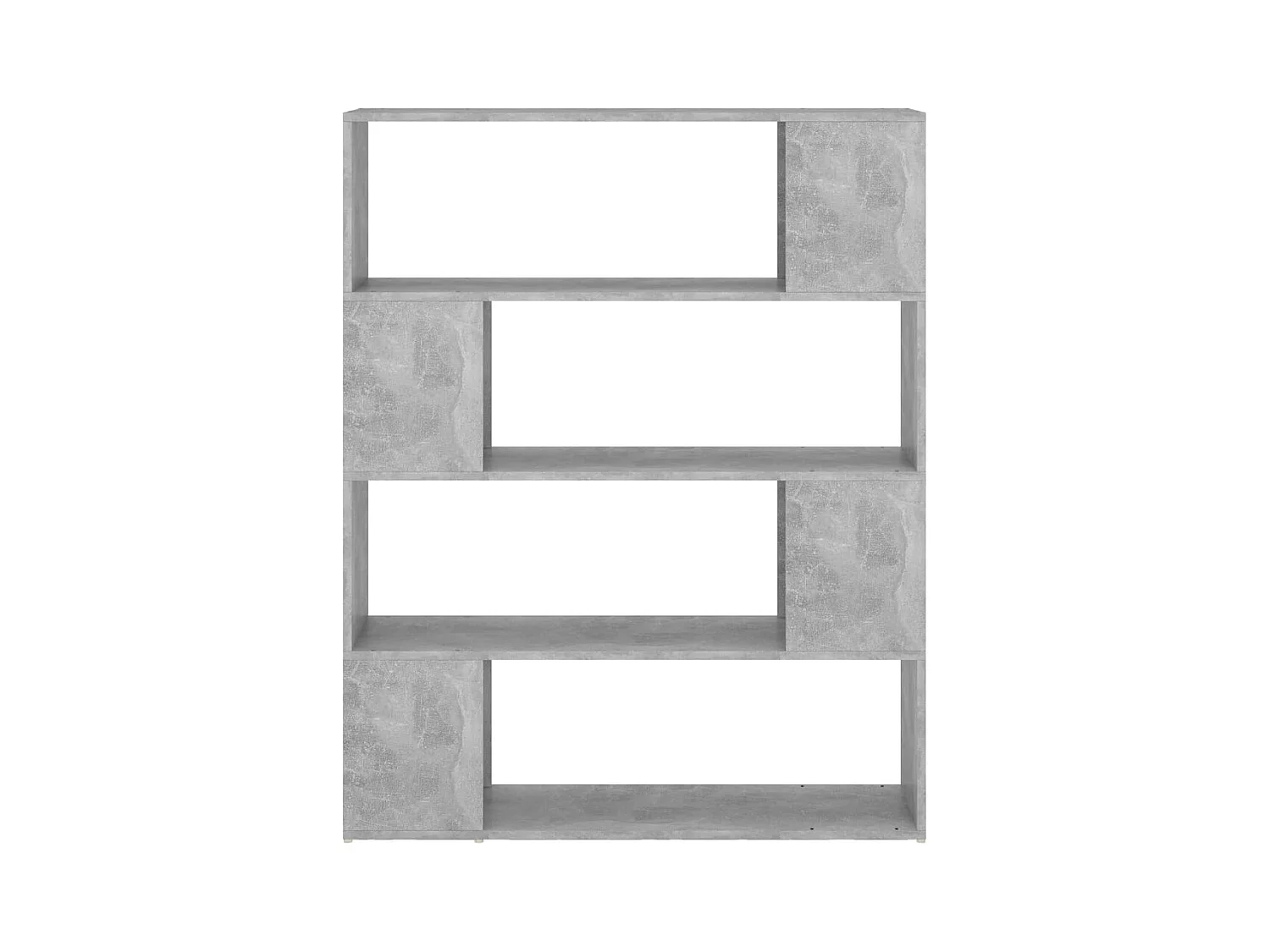 Bibliothèque/Séparateur de pièce Gris béton 100x24x124 cm