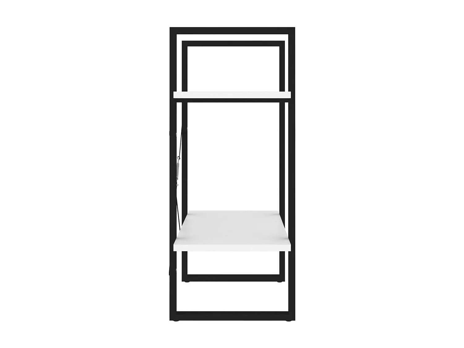 Bibliothèque à 2 niveaux Blanc 60x30x70 cm bois d'ingénierie