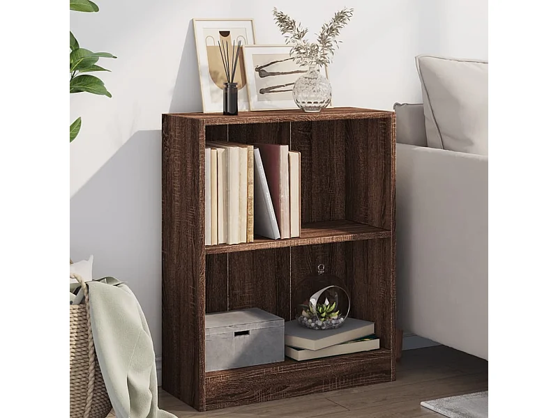 Libreria in rovere marrone 60x24x76 cm in legno ingegnerizzato