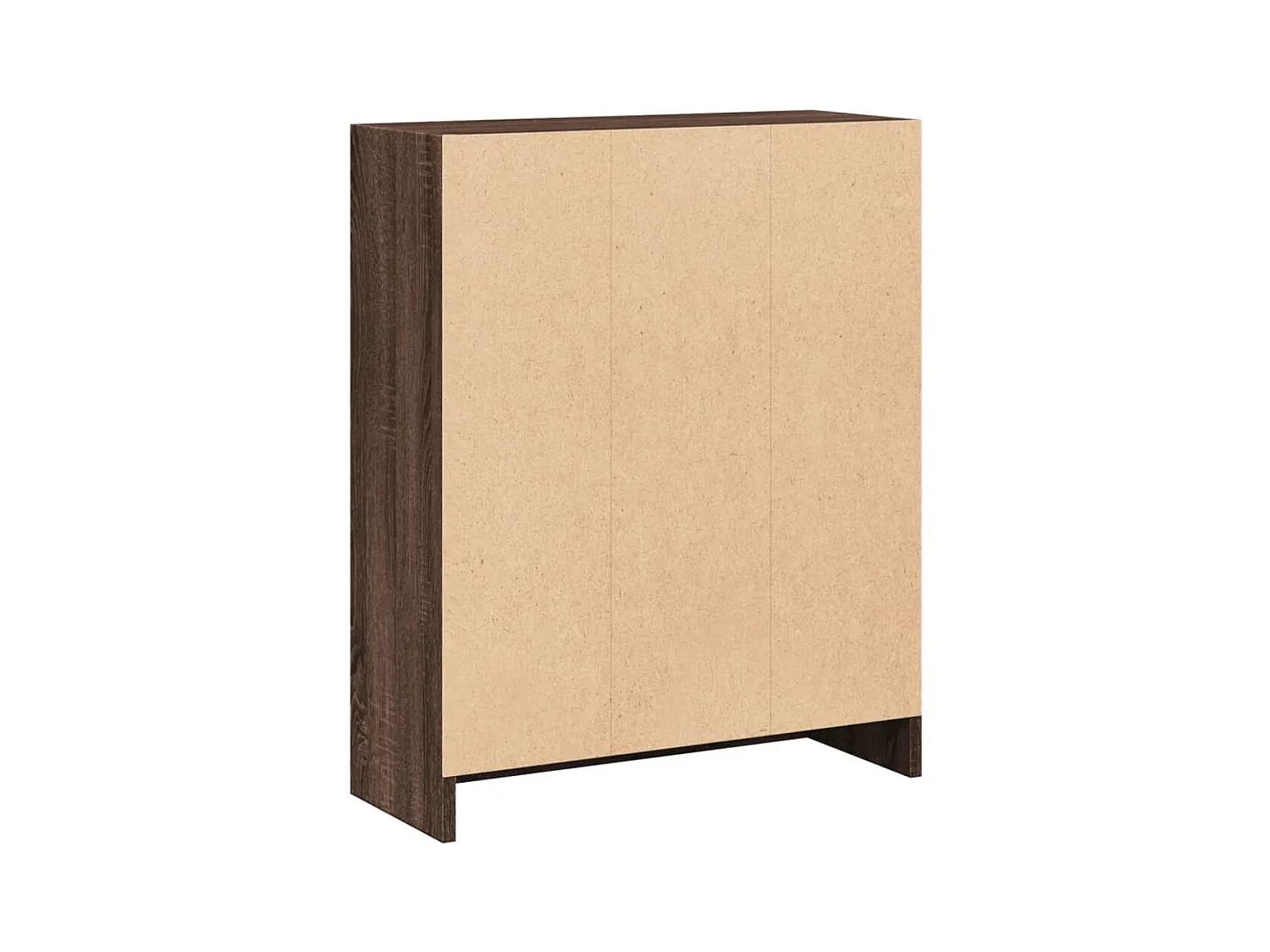 Bücherregal aus brauner Eiche, 60 x 24 x 76 cm, Holzwerkstoff