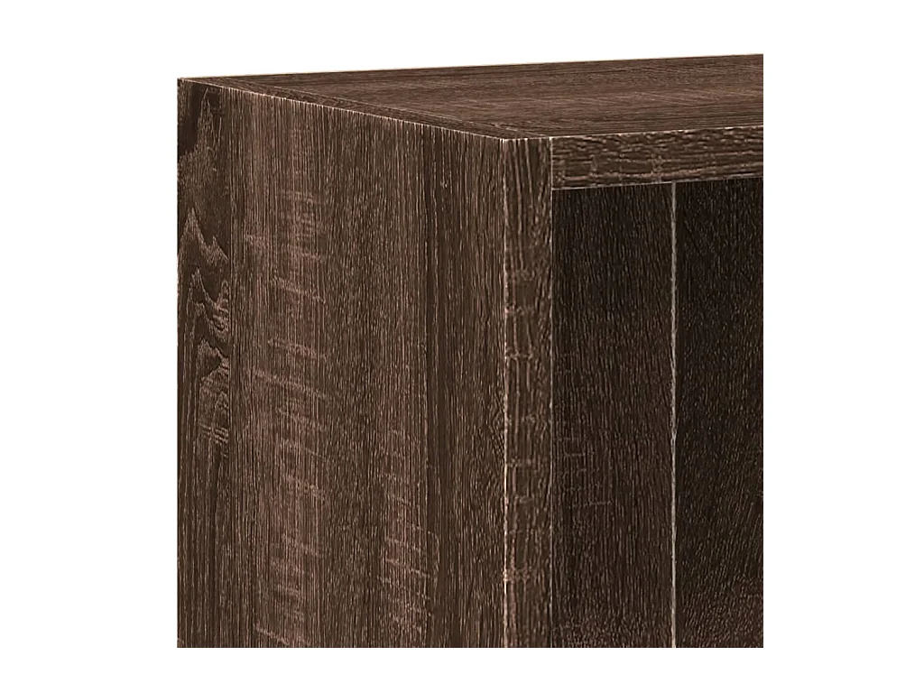 Bücherregal aus brauner Eiche, 60 x 24 x 76 cm, Holzwerkstoff