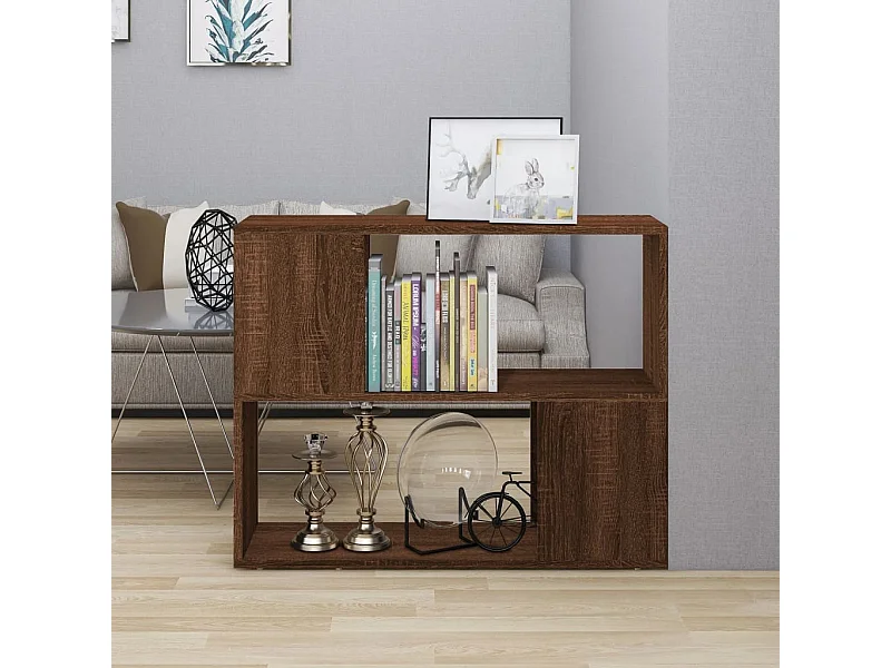 Bibliothèque/Séparateur de pièce Chêne marron 80x24x63 cm