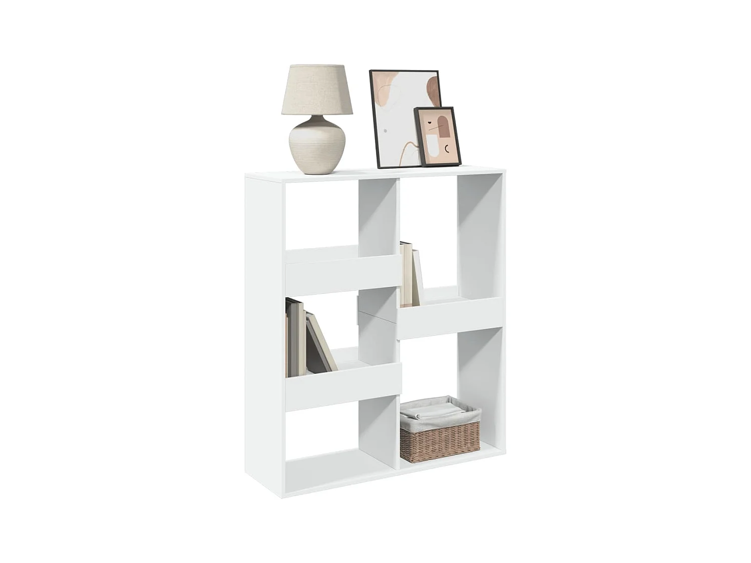 Bibliothèque/Cloison de séparation blanc 100x33x115 cm