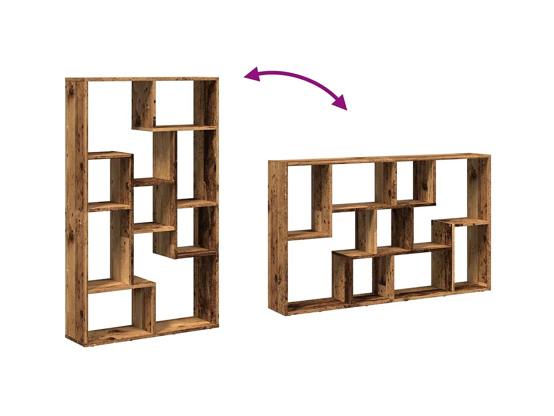 Bibliothèque vieux bois 72x20x120 cm bois d'ingénierie