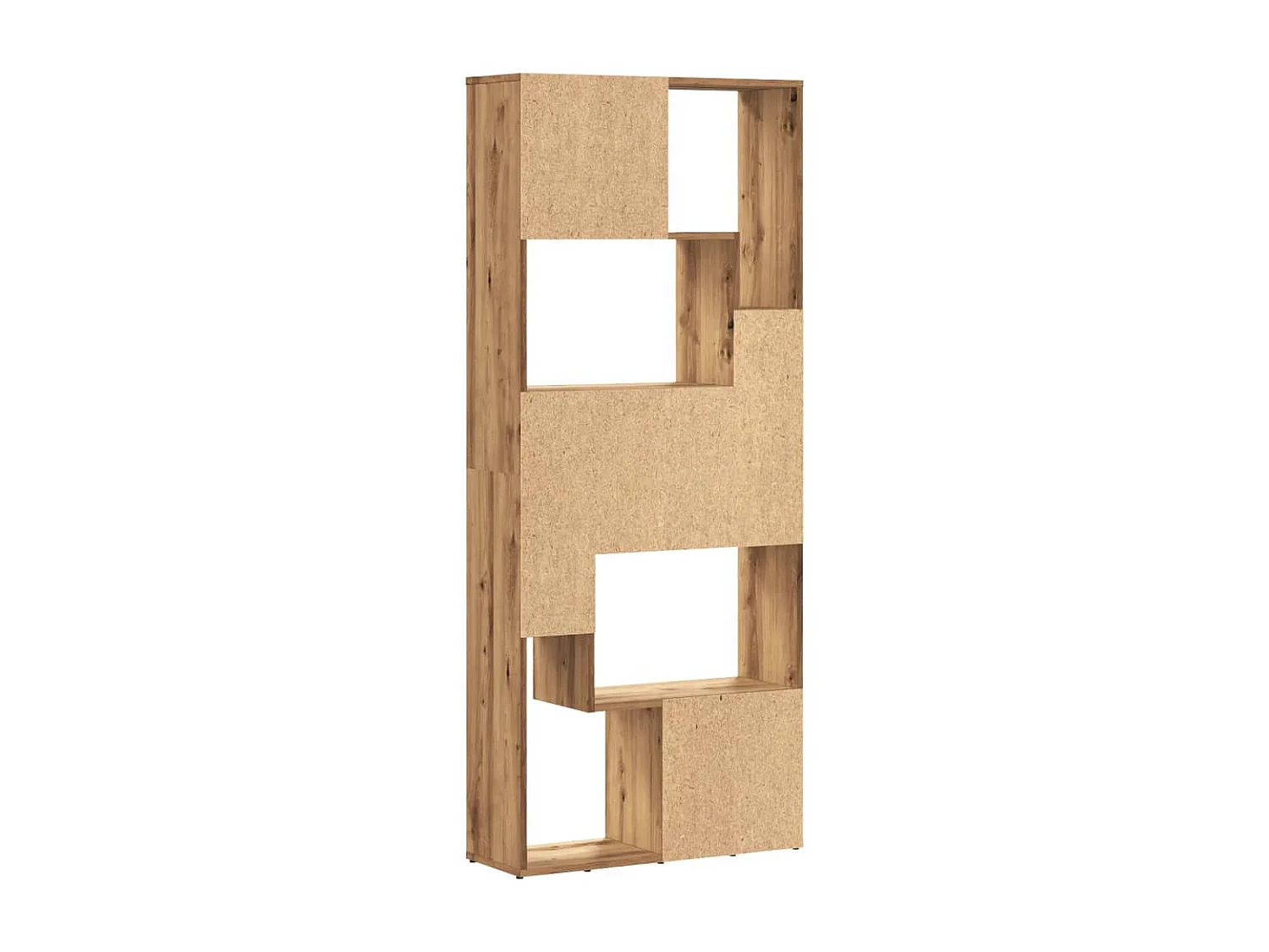 Libreria artigianale in rovere 67x24x161 cm in legno ingegnerizzato