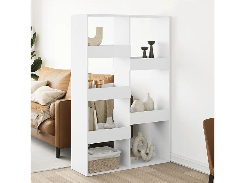 Parete divisoria bianca 100x33x155,5 cm in legno ingegnerizzato