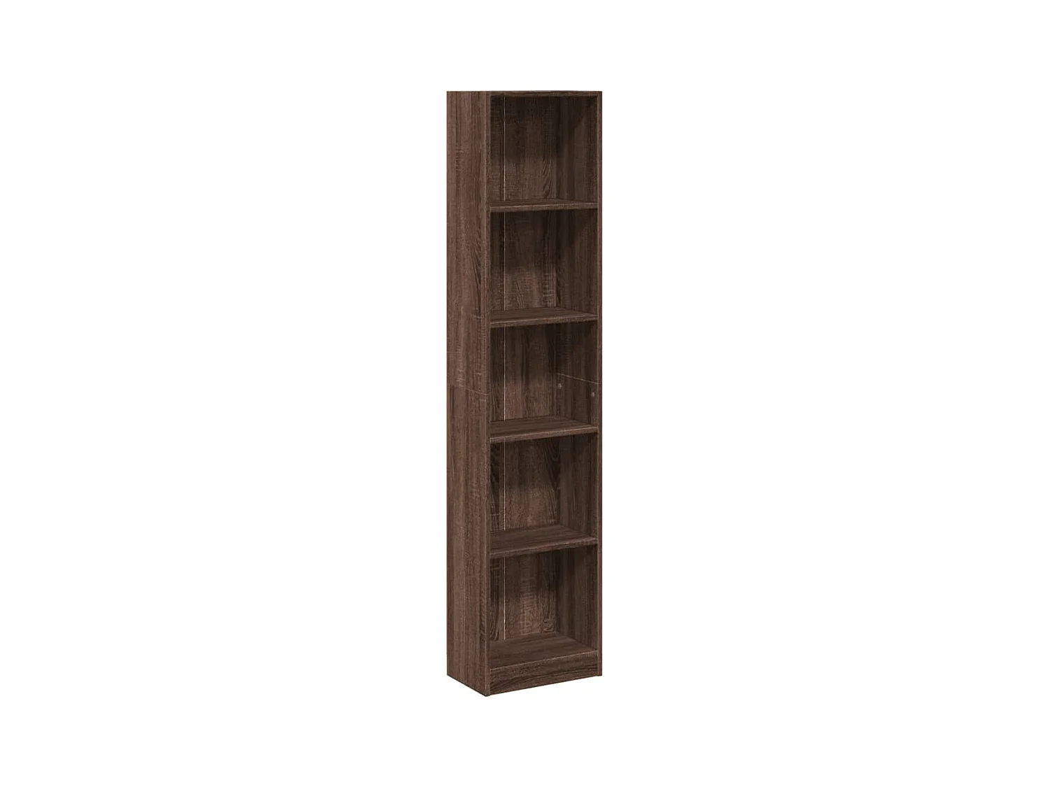 Bruine eikenhouten boekenkast 40x24x176 cm bewerkt hout