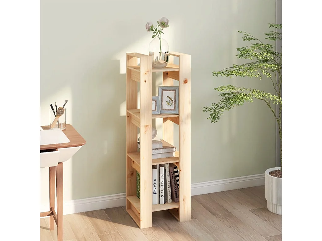 Bibliothèque/Séparateur de pièce 41x35x125 cm pin massif