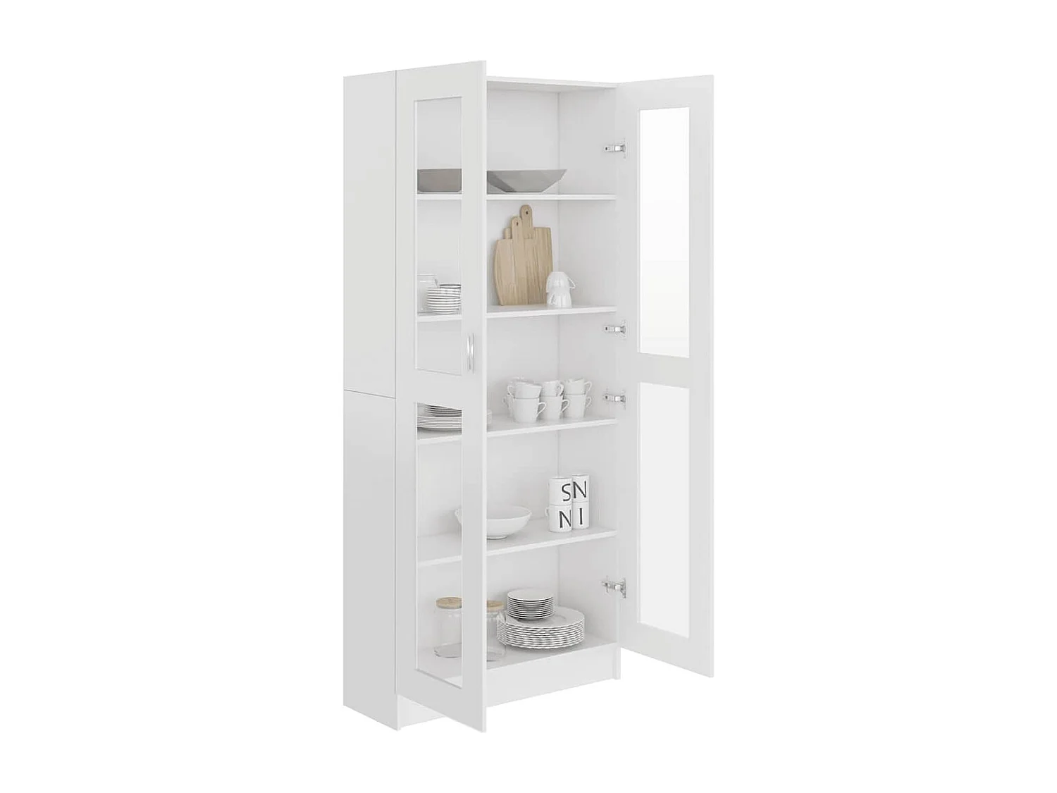 Vitrina Blanca 82,5x30,5x185,5 cm Madera de ingeniería