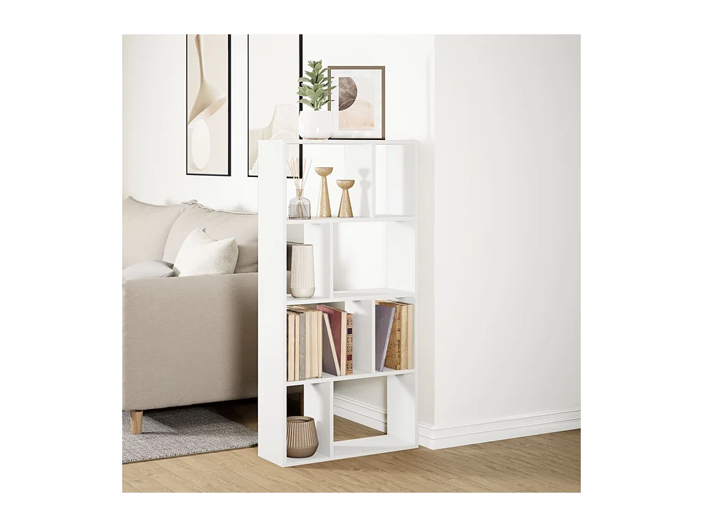 Libreria bianca 60x20x120 cm in legno ingegnerizzato