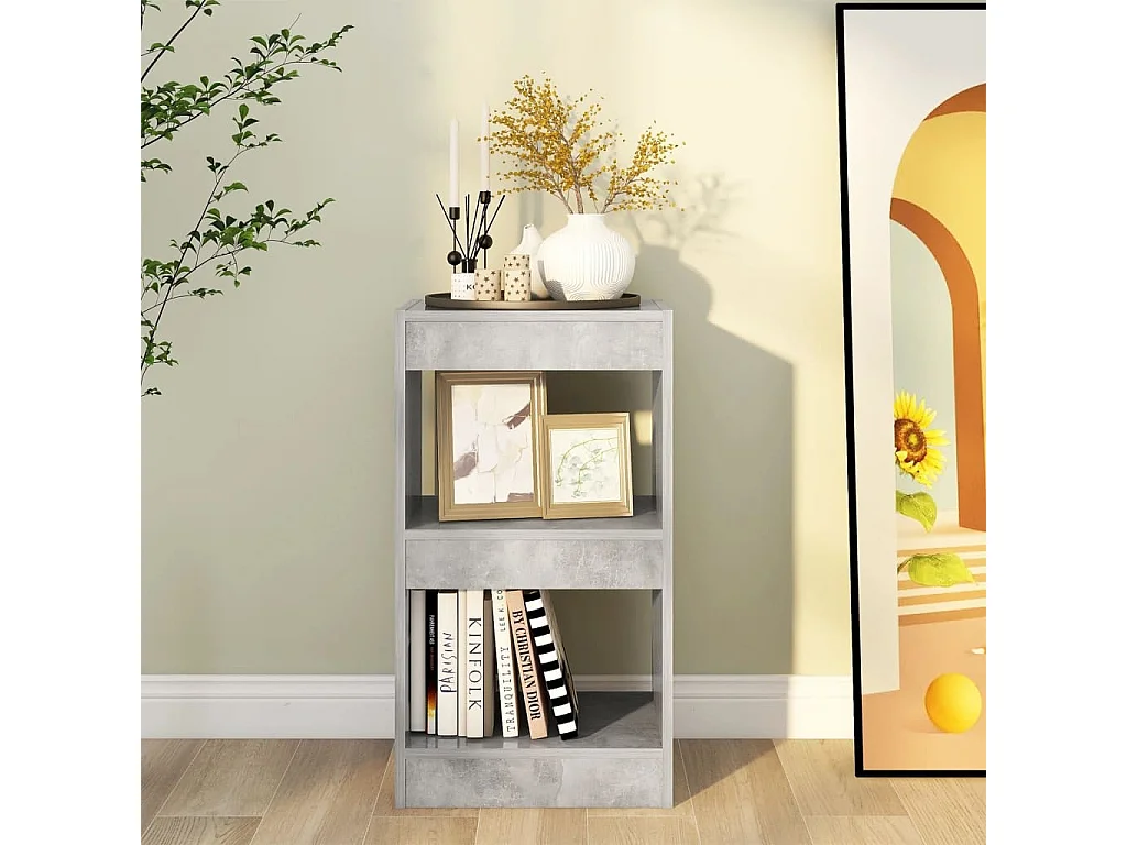 Libreria/Divisorio Grigio Cemento 40x30x72 cm
