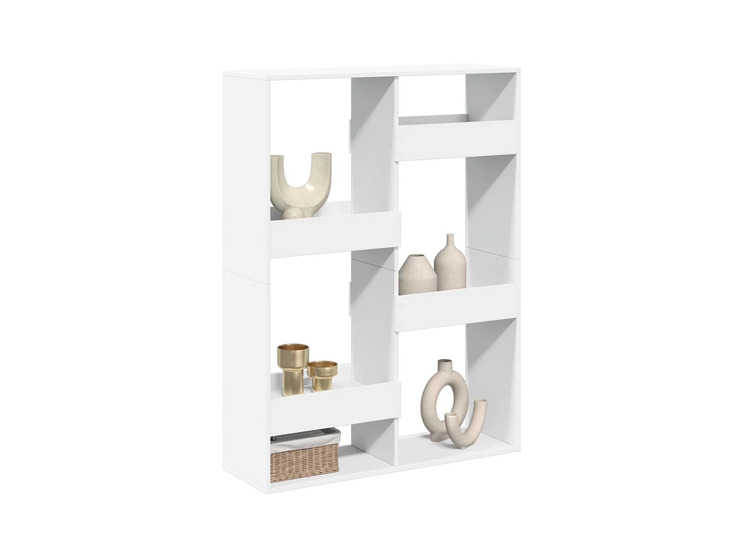 Cloison de séparation blanc 100x33x135 cm bois d'ingénierie