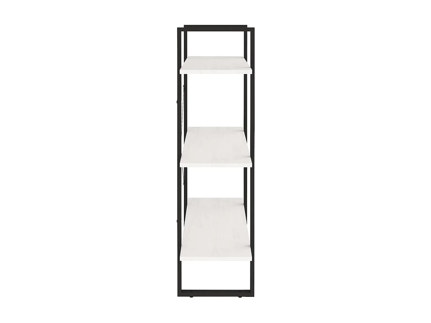 Bibliothèque à 3 niveaux Blanc 80x30x105 cm Bois de pin massif