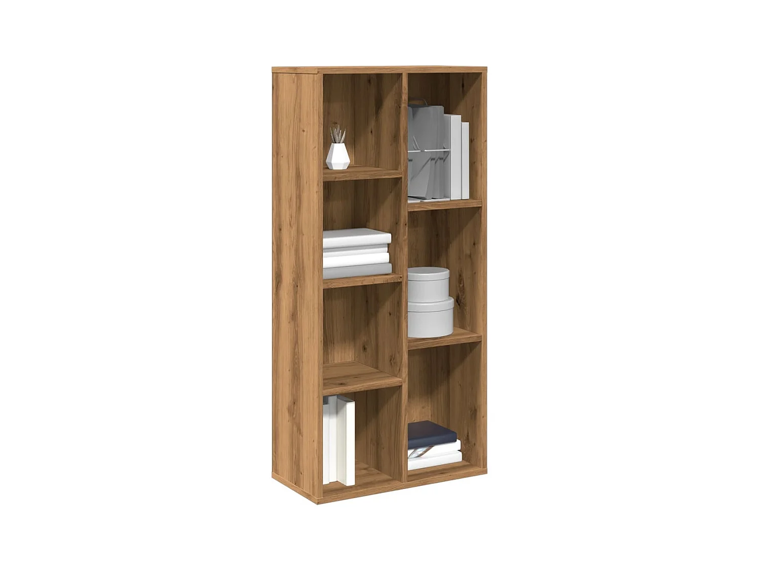Libreria artigianale in rovere 50x25x104 cm