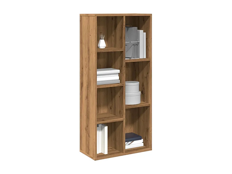 Bibliothèque chêne artisanal 50x25x104 cm