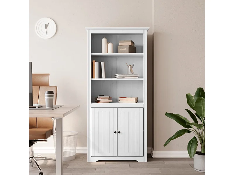 BODO witte boekenkast 82x40x173 cm massief grenenhout