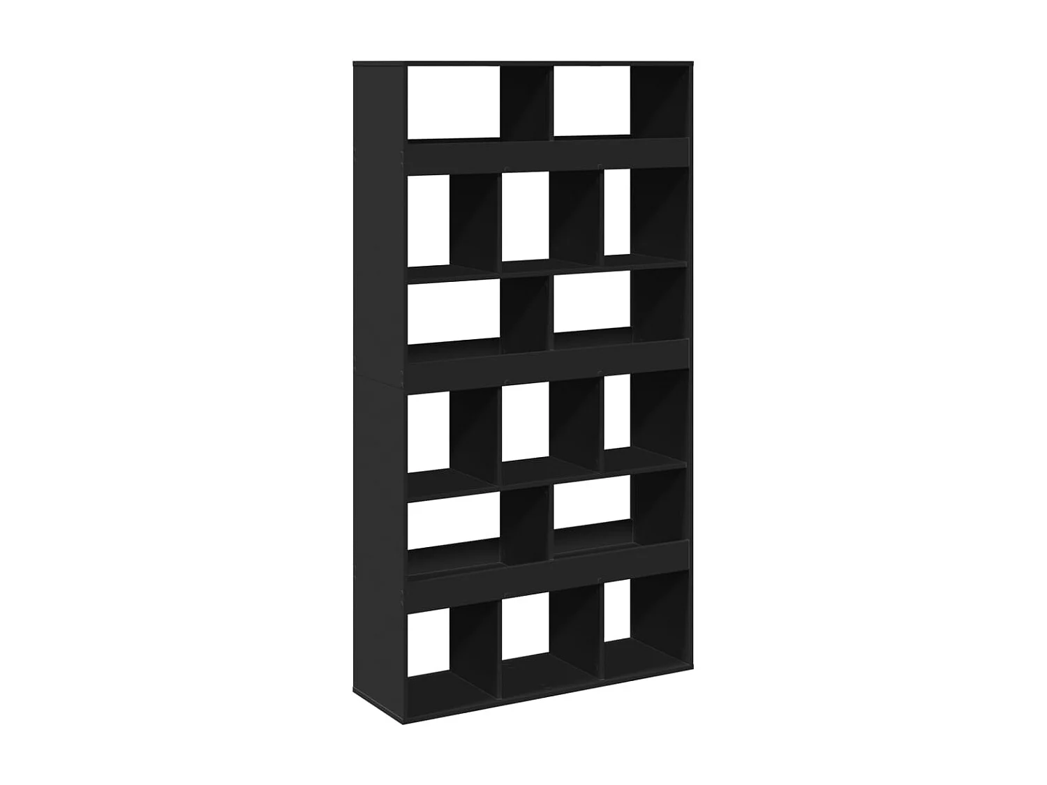 Tabique divisorio negro 100x33x187,5 cm madera contrachapada