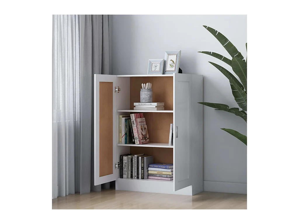 Bibliothèque Blanc 82,5x30,5x115 cm Bois d'ingénierie