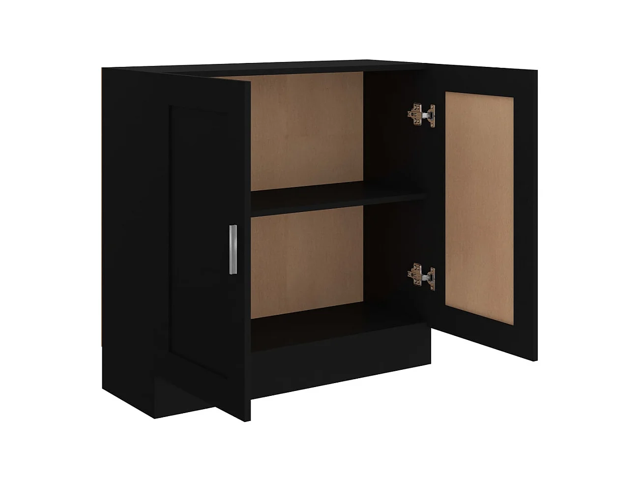 Bibliothèque Noir 82,5x30,5x80 cm Bois d'ingénierie