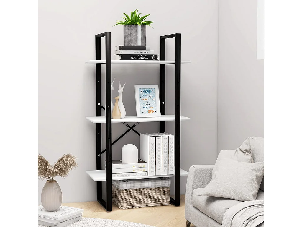 Étagère de rangement blanc 60x30x105 cm bois d'ingénierie