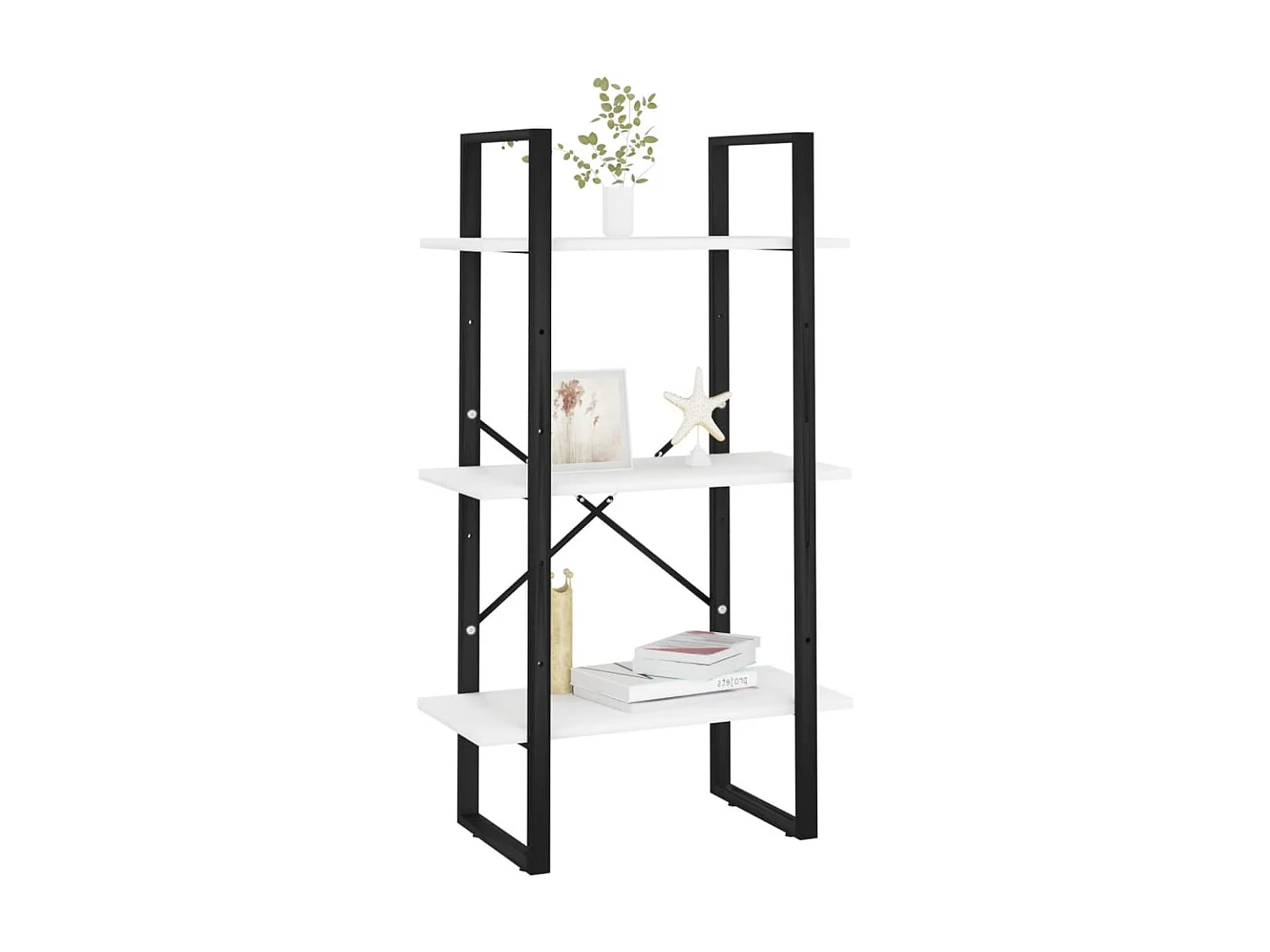 Étagère de rangement blanc 60x30x105 cm bois d'ingénierie